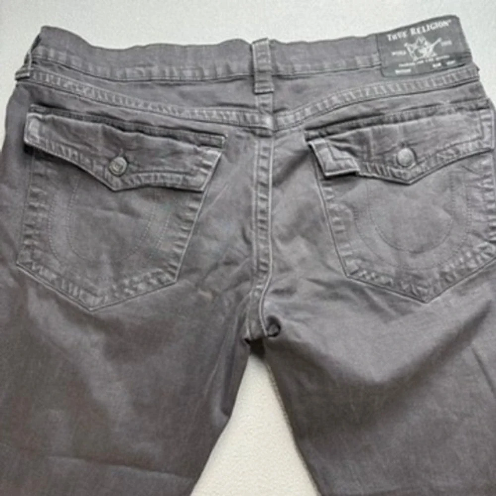 True Religion Jeans Mens‎ 38 Black Geno Slim Flap Pocket Horseshoe Stitching